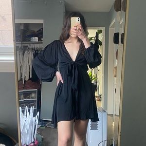 Pretty Black Satin Wishlist Dress